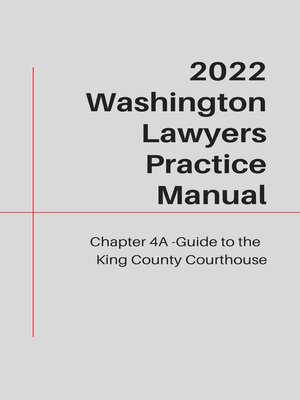 cover image of Washington Lawyers Practice Manual Chapter 4A